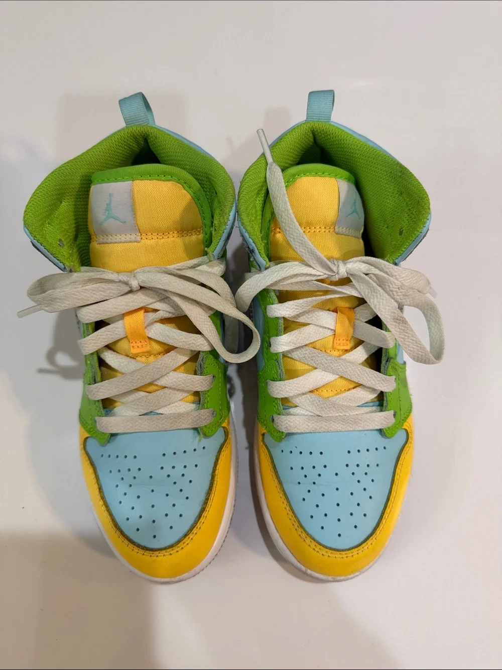 Air Jordan 1 Mid SE Recycled Grind Glacier Ice Kids 2Y